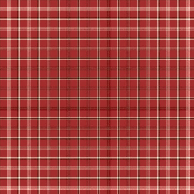 One Sister Yarn Dyes Red Cream Glen Plaid