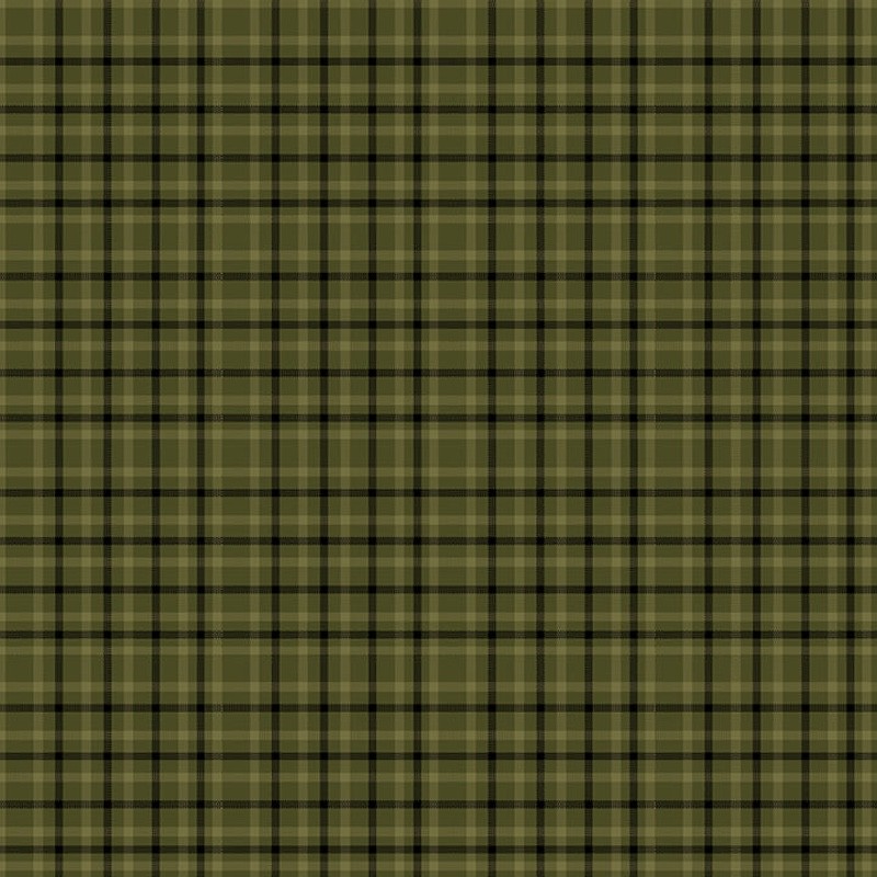 One Sister Yarn Dyes Green Window Pane Plaid