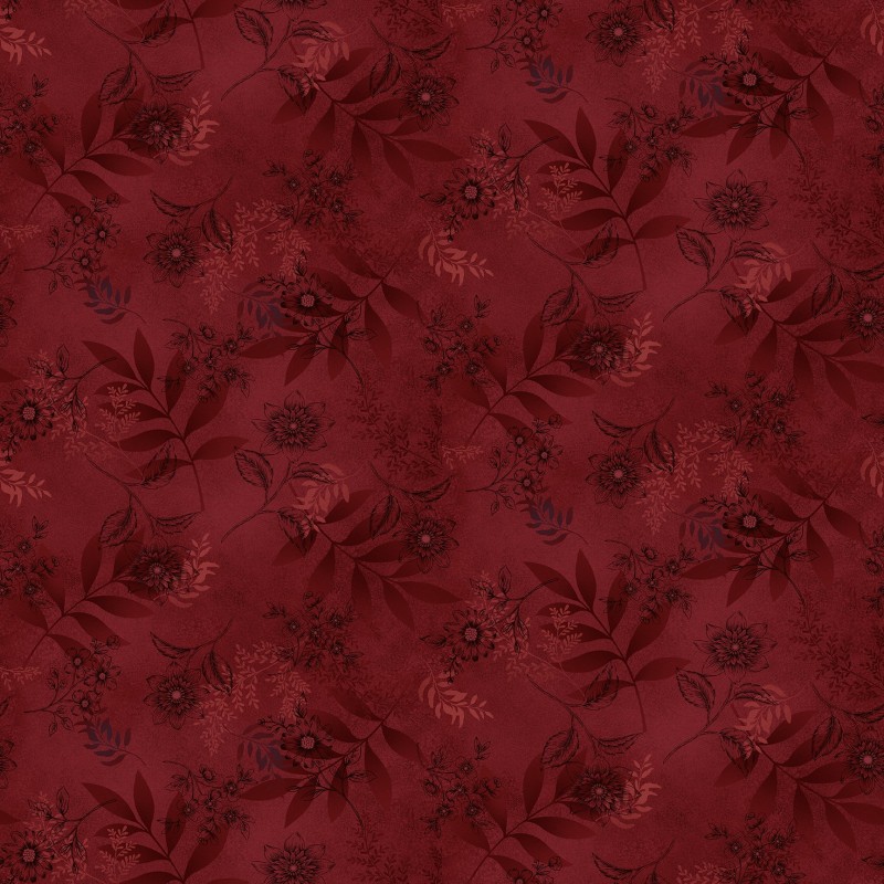 Flossies Flowers Large Botanical Tonal Red