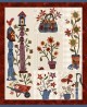 Flossies Flowers Floral Stripes Red