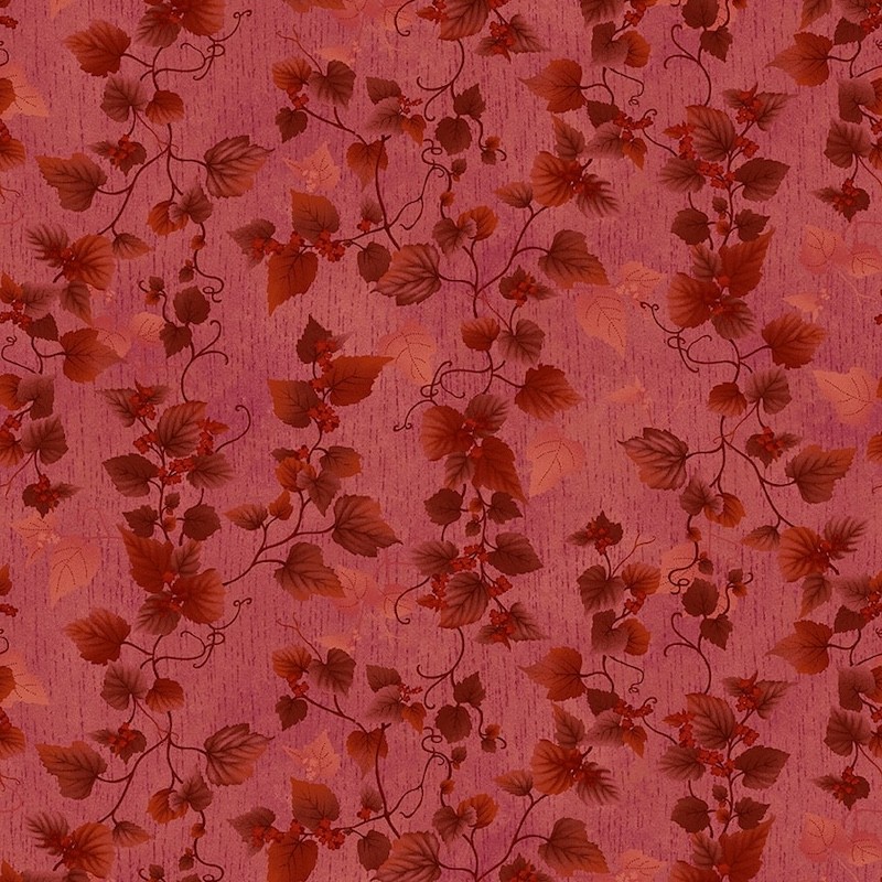 Flossies Flowers Pressed Leaves Red