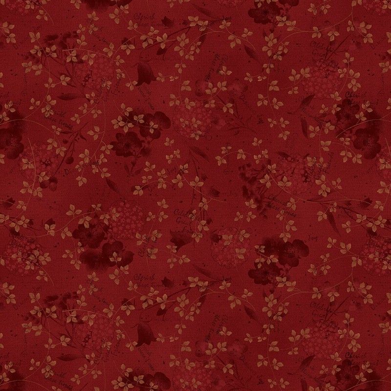 Flossies Flowers Mixed Media Red