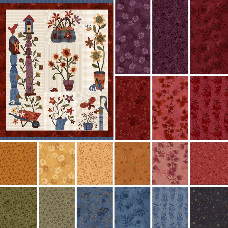 Lot de fats quarter Flossies Flowers