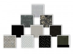 tissu noir ou gris uni ou faux uni imprimé de motifs diversifiés pour le patchwork la couture à retrouver sur patchworkenfolie.fr
